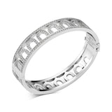 L'Arc Treille Bangle GM, 18k White Gold with Palais Diamonds - DAVIDOR