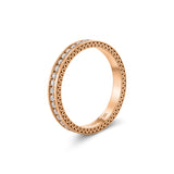 L'Arc Détail Ring PM, 18k Rose Gold with Brilliant Diamonds - DAVIDOR