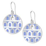 L'Arc de DAVIDOR Pendant Earring GM, 18k White Gold with Lacquered Ceramic and Colonnato Diamonds - DAVIDOR