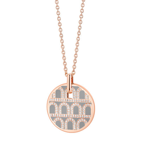 L'Arc de DAVIDOR Pendant GM, 18k Rose Gold with Lacquered Ceramic and Palais Diamonds - DAVIDOR