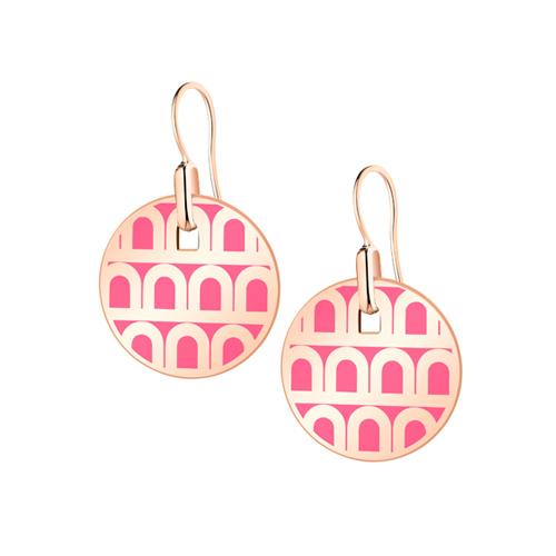 L'Arc de DAVIDOR Pendant Earring PM, 18k Rose Gold with Lacquered Ceramic - DAVIDOR