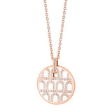 L'Arc de DAVIDOR Pendant GM, 18k Rose Gold with Lacquered Ceramic and Palais Diamonds - DAVIDOR