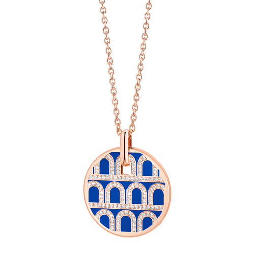 L'Arc de DAVIDOR Pendant GM, 18k Rose Gold with Lacquered Ceramic and Palais Diamonds - DAVIDOR