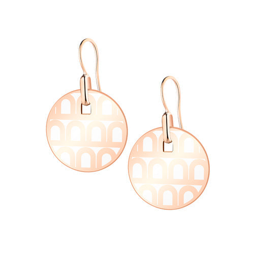 L'Arc de DAVIDOR Pendant Earring PM, 18k Rose Gold with Lacquered Ceramic - DAVIDOR