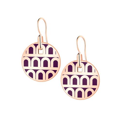 L'Arc de DAVIDOR Pendant Earring PM, 18k Rose Gold with Lacquered Ceramic - DAVIDOR