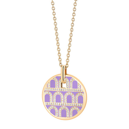 L'Arc de DAVIDOR Pendant GM, 18k Yellow Gold with Lacquered Ceramic and Palais Diamonds - DAVIDOR