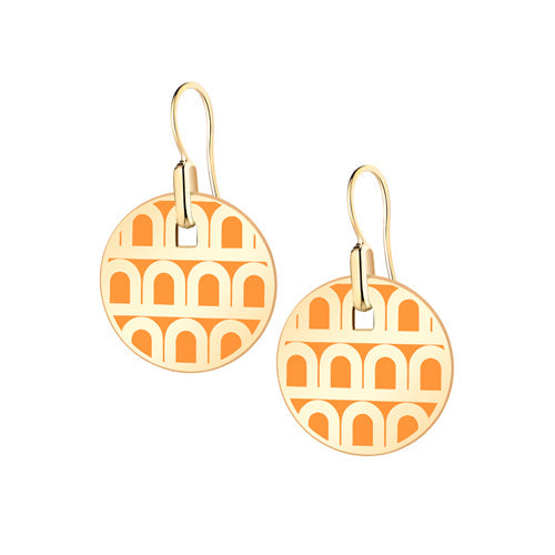 L'Arc de DAVIDOR Pendant Earring PM, 18k Yellow Gold with Lacquered Ceramic - DAVIDOR