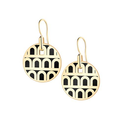 L'Arc de DAVIDOR Pendant Earring PM, 18k Yellow Gold with Lacquered Ceramic - DAVIDOR