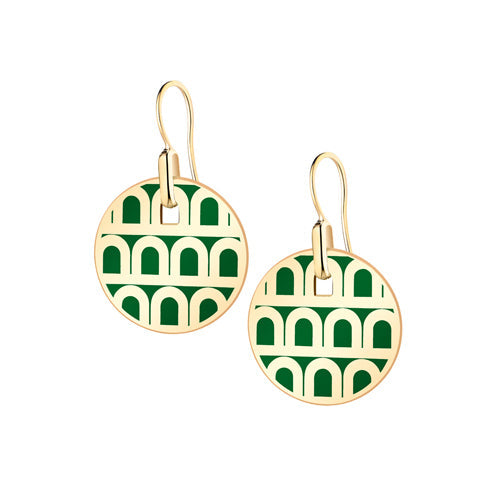 L'Arc de DAVIDOR Pendant Earring PM, 18k Yellow Gold with Lacquered Ceramic - DAVIDOR