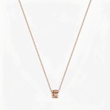 L'Arc de DAVIDOR Necklace with 1 Mini Bead, 18k Rose Gold with Satin Finish - DAVIDOR
