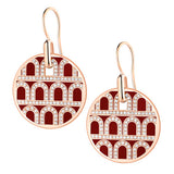 L'Arc de DAVIDOR Pendant Earring GM, 18k Rose Gold with Lacquered Ceramic and Palais Diamonds - DAVIDOR