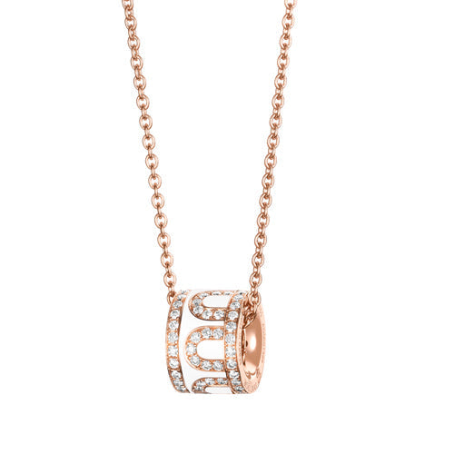 L'Arc de DAVIDOR Bead, 18k Rose Gold with Lacquered Ceramic and Palais Diamonds - DAVIDOR