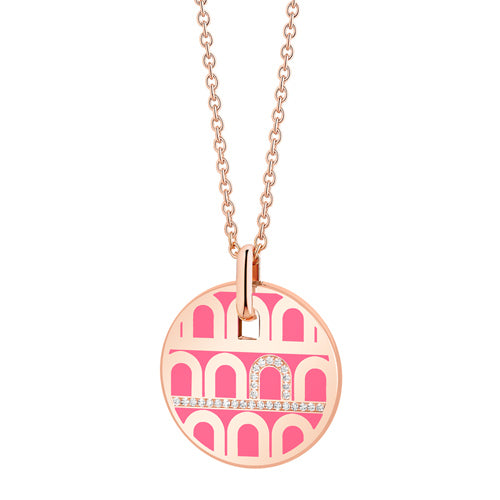 L'Arc de DAVIDOR Pendant GM, 18k Rose Gold with Lacquered Ceramic and Porta Diamonds - DAVIDOR