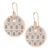 L'Arc de DAVIDOR Pendant Earring GM, 18k Rose Gold with Lacquered Ceramic and Palais Diamonds - DAVIDOR