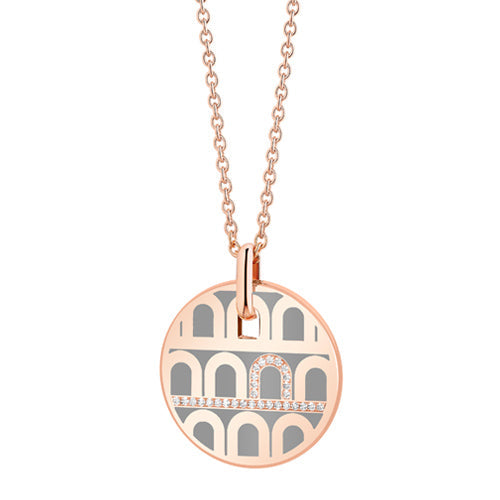 L'Arc de DAVIDOR Pendant GM, 18k Rose Gold with Lacquered Ceramic and Porta Diamonds - DAVIDOR