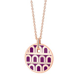 L'Arc de DAVIDOR Pendant GM, 18k Rose Gold with Lacquered Ceramic and Porta Diamonds - DAVIDOR