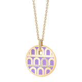 L'Arc de DAVIDOR Pendant GM, 18k Yellow Gold with Lacquered Ceramic and Porta Diamonds - DAVIDOR