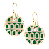 L'Arc de DAVIDOR Pendant Earring GM, 18k Yellow Gold with Lacquered Ceramic and Palais Diamonds - DAVIDOR