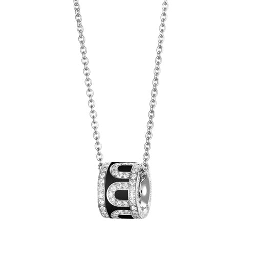 L'Arc de DAVIDOR Bead, 18k White Gold with Lacquered Ceramic and Palais Diamonds - DAVIDOR