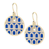 L'Arc de DAVIDOR Pendant Earring GM, 18k Yellow Gold with Lacquered Ceramic and Palais Diamonds - DAVIDOR