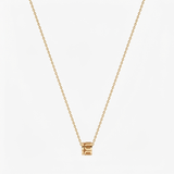 L'Arc de DAVIDOR Necklace with 1 Mini Bead, 18k Yellow Gold with Satin Finish - DAVIDOR