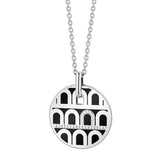 L'Arc de DAVIDOR Pendant GM, 18k White Gold with Lacquered Ceramic and Porta Diamonds - DAVIDOR