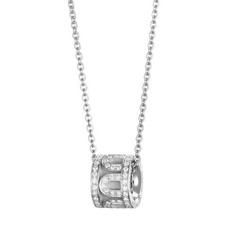 L'Arc de DAVIDOR Bead, 18k White Gold with Satin Finish and Palais Diamonds - DAVIDOR