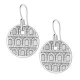 L'Arc de DAVIDOR Pendant Earring GM, 18k White Gold with Satin Finish and Palais Diamonds - DAVIDOR