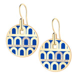 L'Arc de DAVIDOR Pendant Earring GM, 18k Yellow Gold with Lacquered Ceramic and Porta Diamonds - DAVIDOR