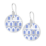 L'Arc de DAVIDOR Pendant Earring GM, 18k White Gold with Lacquered Ceramic and Porta Diamonds - DAVIDOR