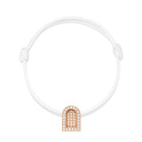 L'Arc Voyage Charm GM, 18k Rose Gold with Colisée Diamonds on Silk Cord - DAVIDOR