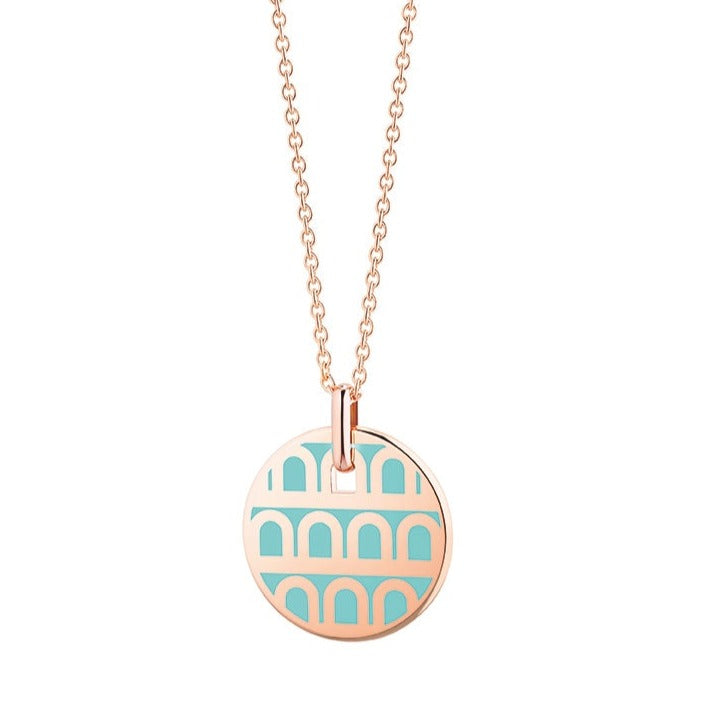 Sur-Mesure L'Arc de DAVIDOR Pendant PM, 18k Rose Gold with Palm Beach Lacquered Ceramic - DAVIDOR