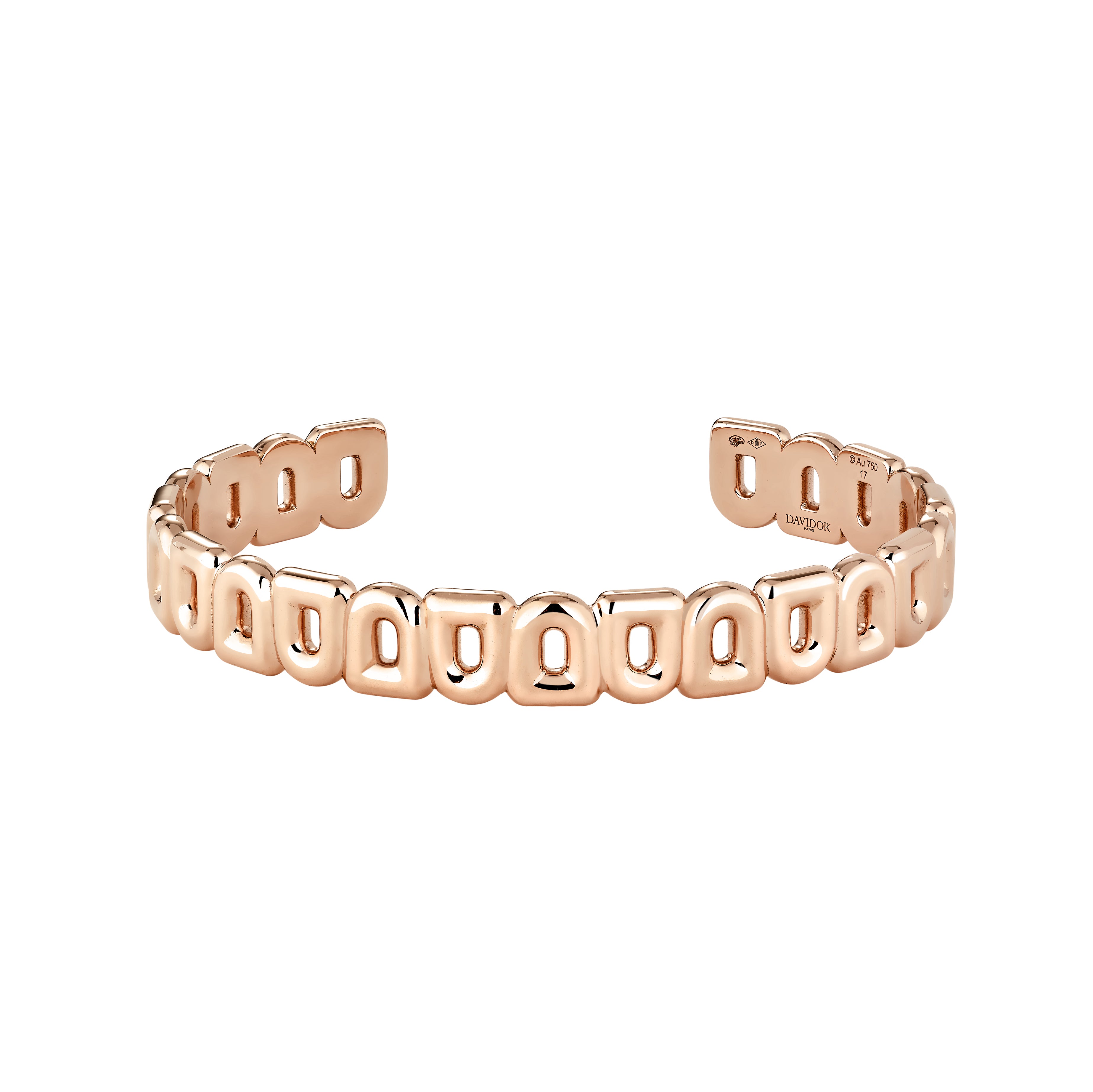 Pop Arc Inverse Bangle MM, 18k Rose Gold - DAVIDOR