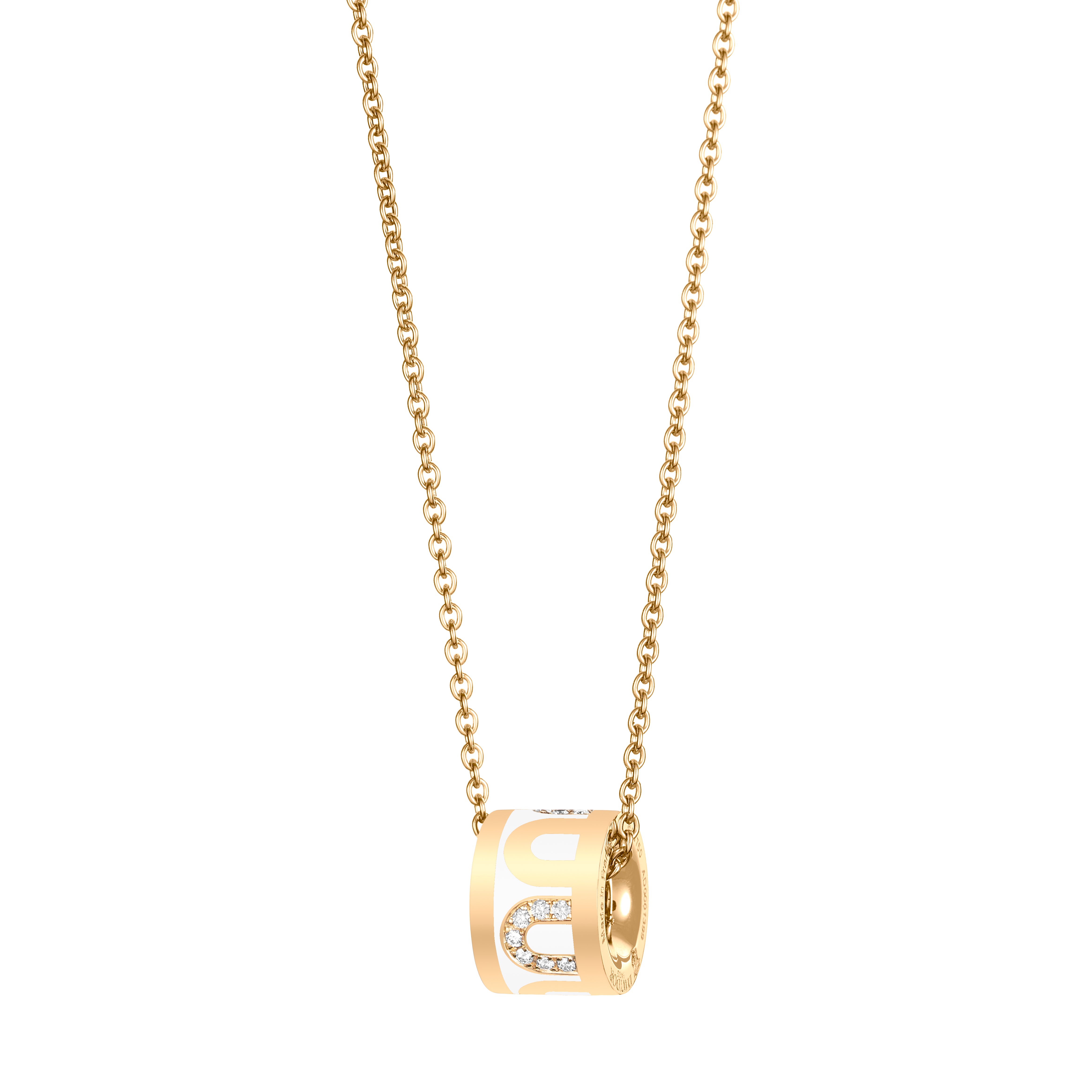 L'Arc de DAVIDOR Bead, 18k Yellow Gold with Lacquered Ceramic and Colonnato Diamonds