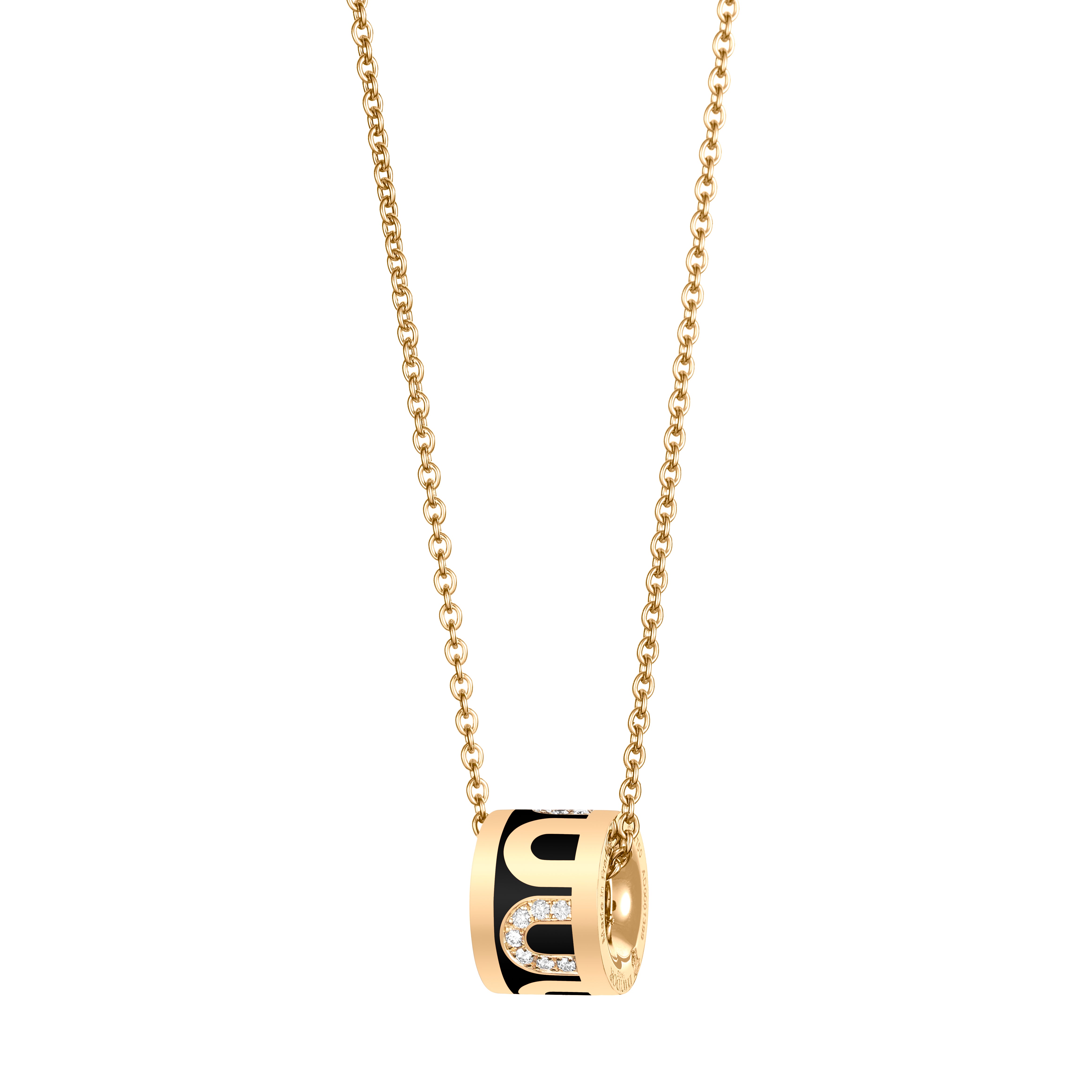 L'Arc de DAVIDOR Bead, 18k Yellow Gold with Lacquered Ceramic and Colonnato Diamonds