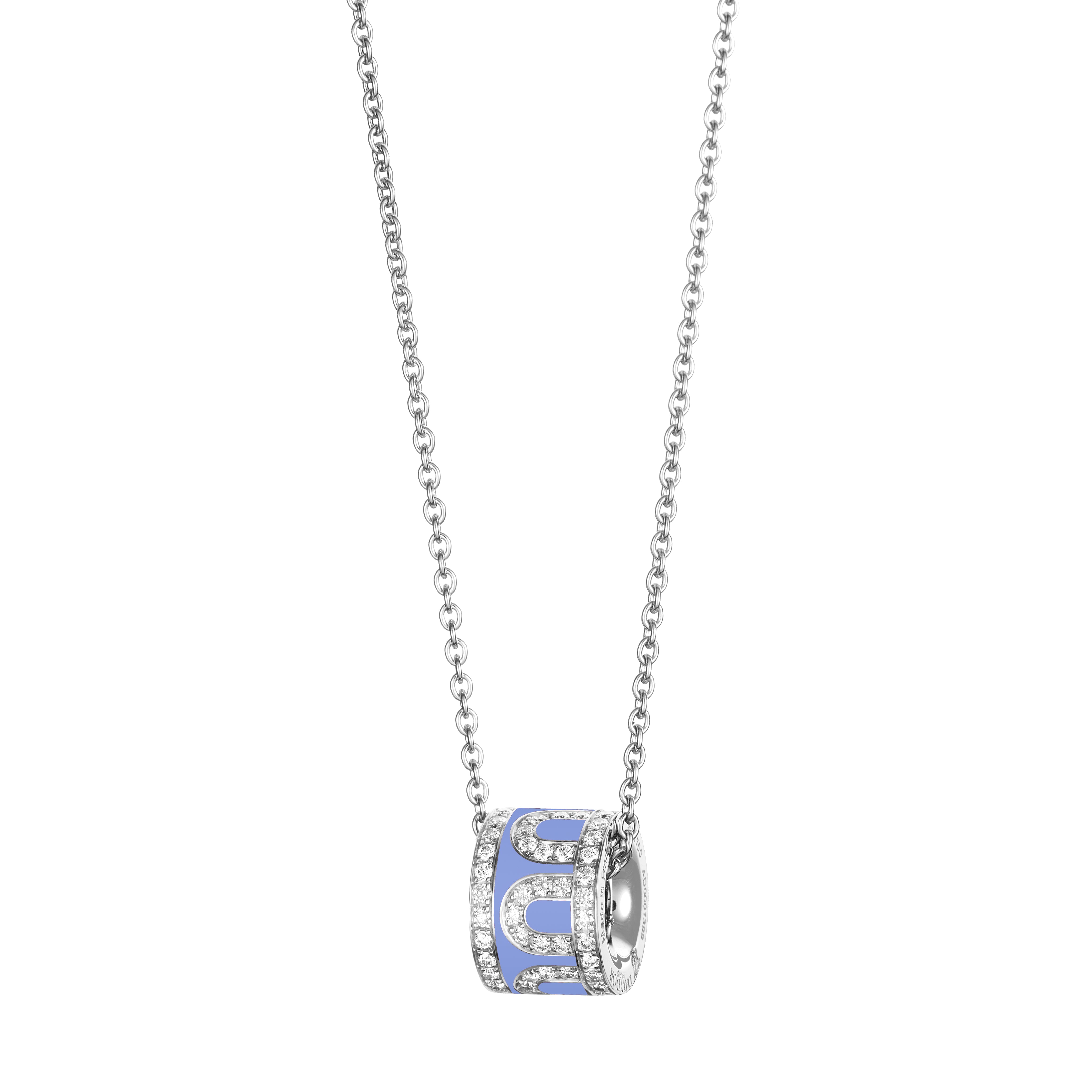 L'Arc de DAVIDOR Bead, 18k White Gold with Lacquered Ceramic and Palais Diamonds