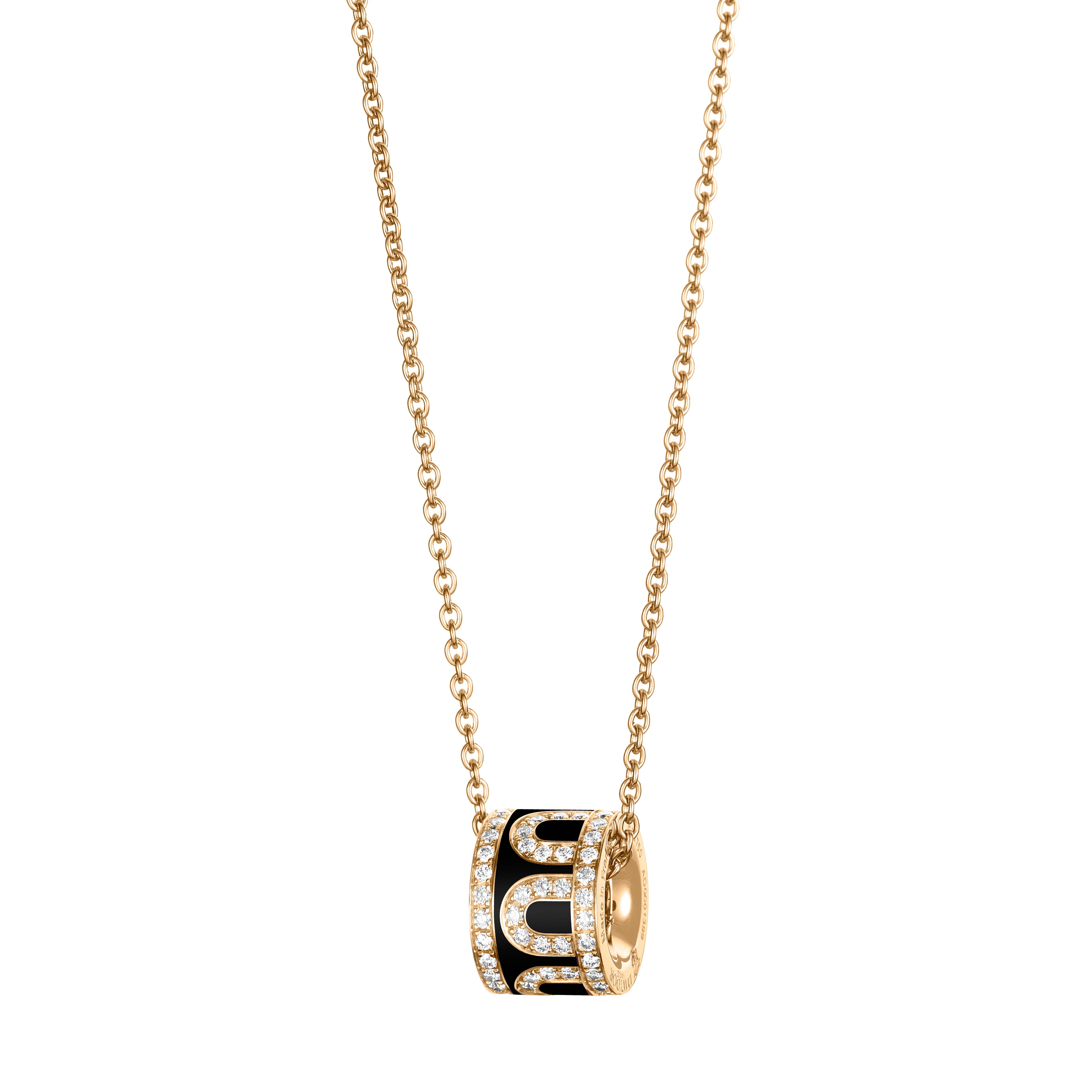 L'Arc de DAVIDOR Bead, 18k Yellow Gold with Lacquered Ceramic and Palais Diamonds