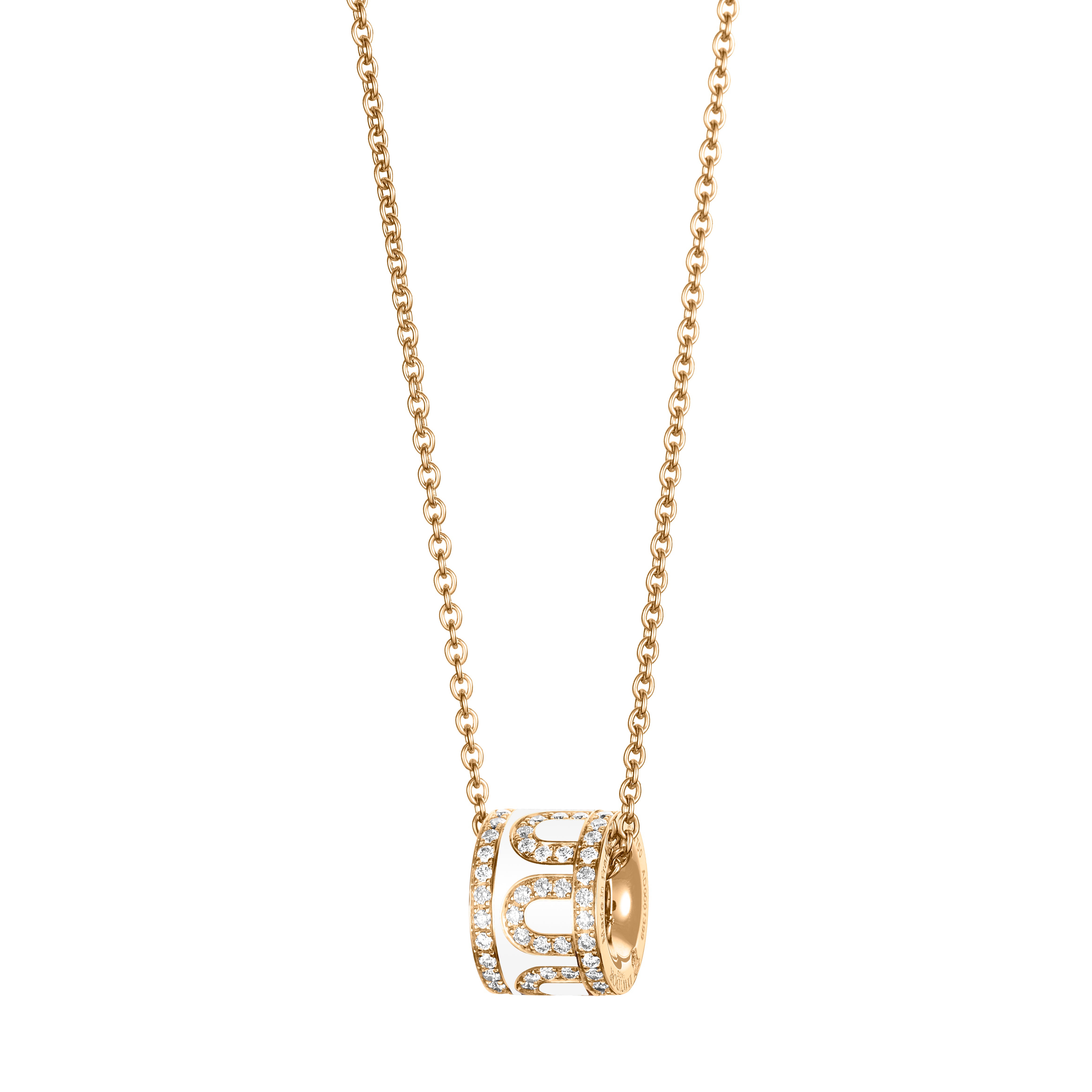 L'Arc de DAVIDOR Bead, 18k Yellow Gold with Lacquered Ceramic and Palais Diamonds