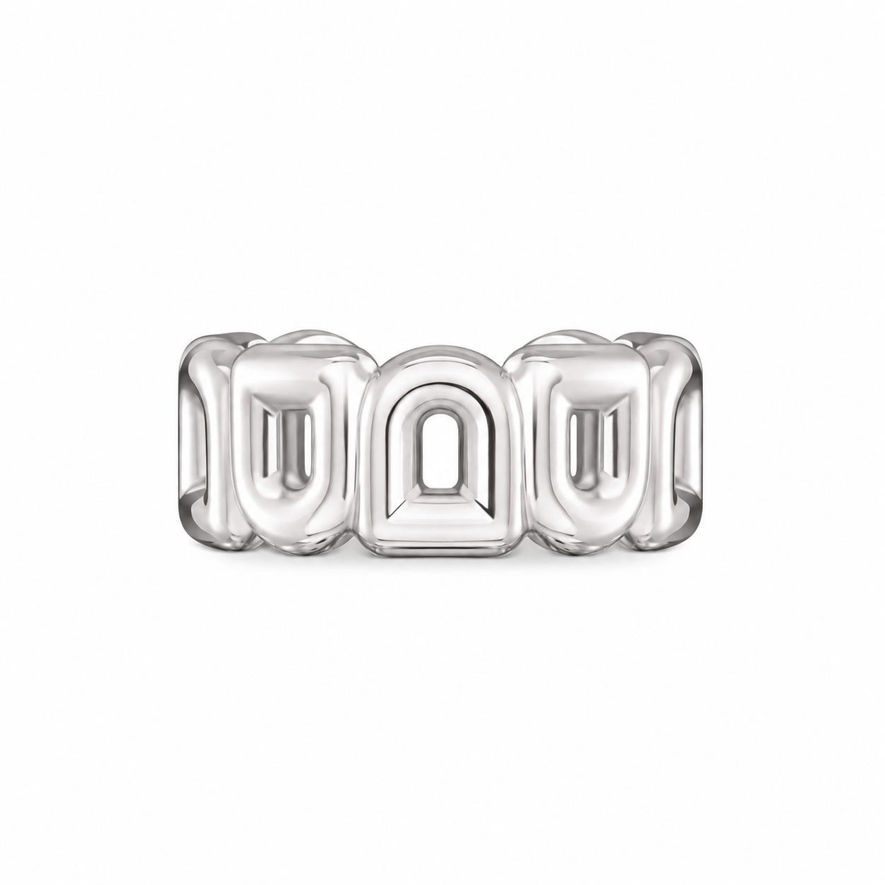 Pop Arc Inverse Ring MM, 18k White Gold - DAVIDOR