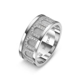 L'Arc de DAVIDOR Ring GM, 18k White Gold with Satin Finish and Arcade Diamonds - DAVIDOR