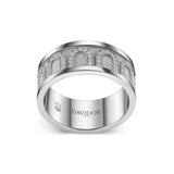 L'Arc de DAVIDOR Ring GM, 18k White Gold with Satin Finish and Arcade Diamonds - DAVIDOR