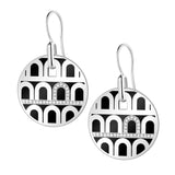 L'Arc de DAVIDOR Pendant Earring GM, 18k White Gold with Lacquered Ceramic and Porta Diamonds - DAVIDOR