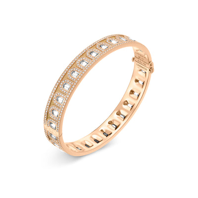 L'Arc Deco Bangle, 18k Rose Gold with DAVIDOR Arch Cut Diamonds and Brilliant Diamonds - DAVIDOR