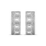 L’Arc Deco Creole Earring PM, 18k White Gold with DAVIDOR Arch Cut Diamonds and Brilliant Diamonds - DAVIDOR