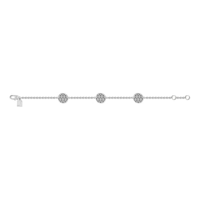 L'Arc de DAVIDOR 3 Mini Element, 18k White Gold with Satin Finish on Chain Bracelet - DAVIDOR