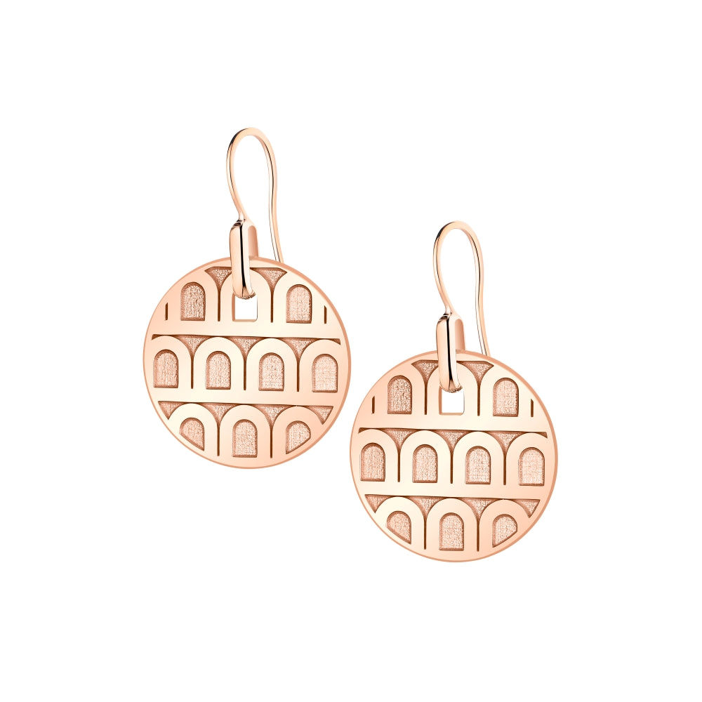 L'Arc de DAVIDOR Pendant Earring PM, 18k Rose Gold with Satin Finish - DAVIDOR