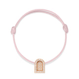 L'Arc Voyage Charm GM, 18k Rose Gold with Colisée Diamonds on Silk Cord - DAVIDOR