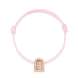 L'Arc Voyage Charm GM, 18k Rose Gold with Colisée Diamonds on Silk Cord - DAVIDOR