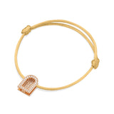 L'Arc Voyage Charm GM, 18k Rose Gold with Colisée Diamonds on Silk Cord - DAVIDOR