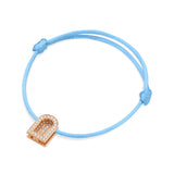 L'Arc Voyage Charm GM, 18k Rose Gold with Colisée Diamonds on Silk Cord - DAVIDOR